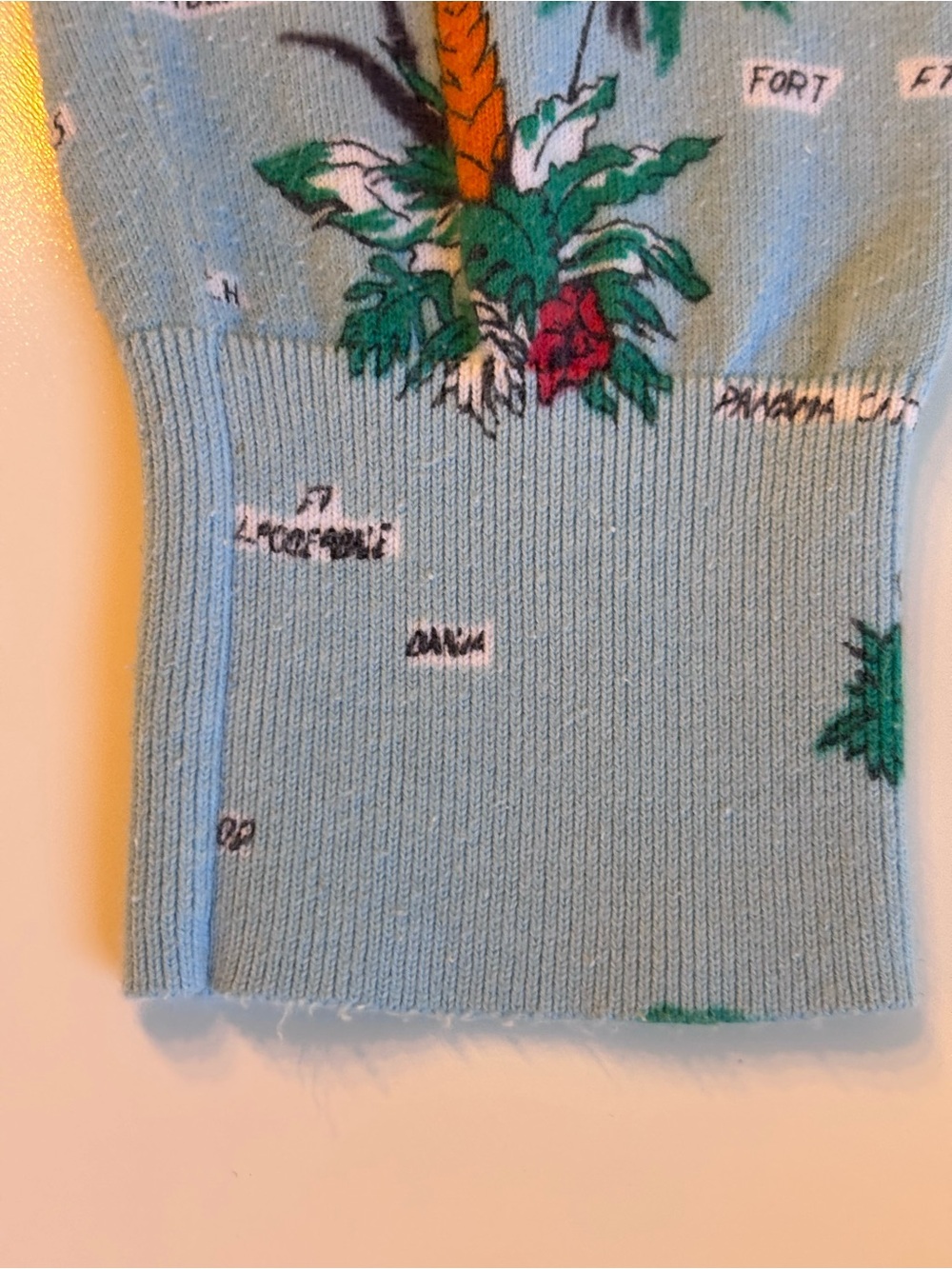 J Crew Retro Florida Travel Map Print Jackie Cardin Sweater, Blue, Medium - Picture 9 of 16